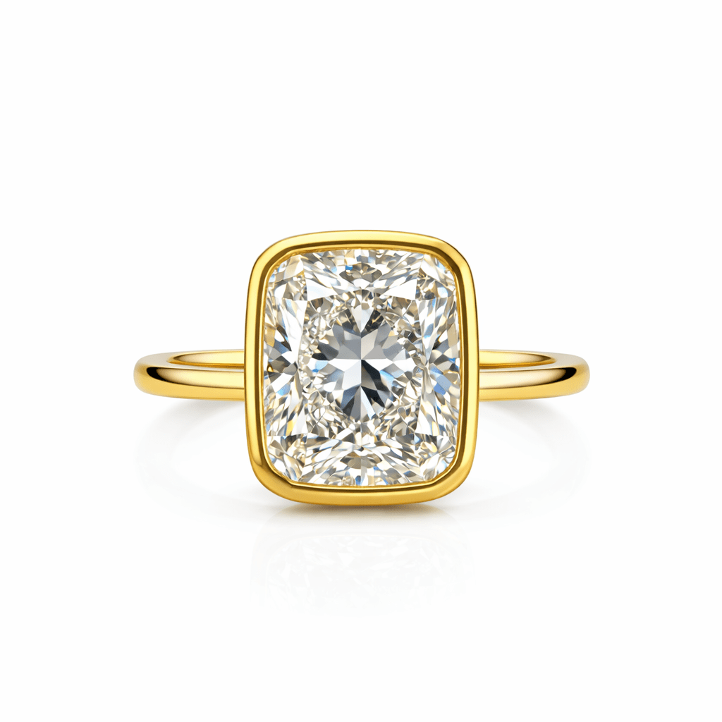Aurora Bezel Radiant Diamond Ring