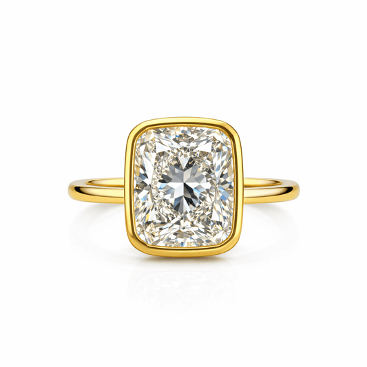 Aurora Bezel Radiant Diamond Ring