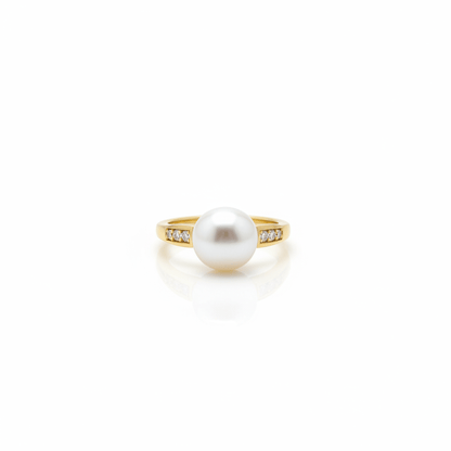 Celeste Pearl & Diamond Ring