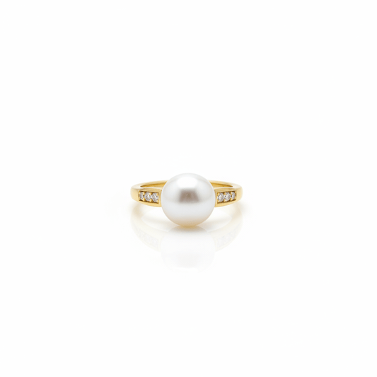 Celeste Pearl & Diamond Ring