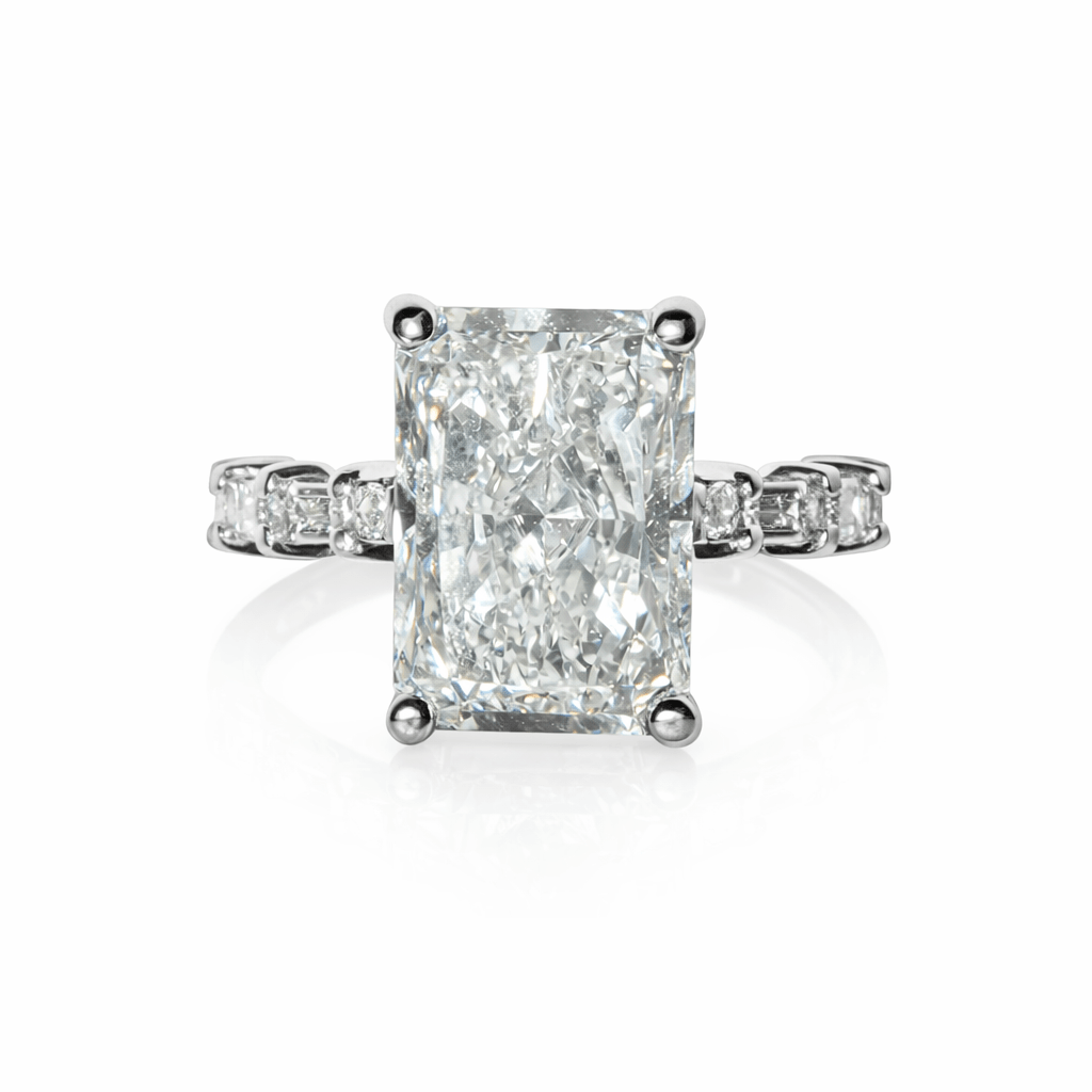 Celestial 6-Carat Radiant Cut Diamond Ring