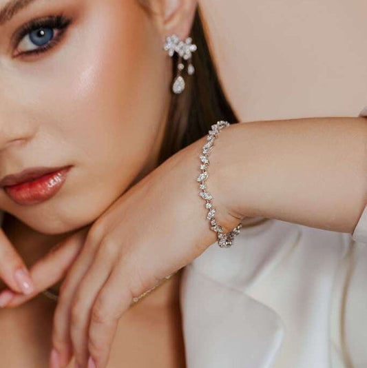 14K Diamond Fancy Tennis Bracelet