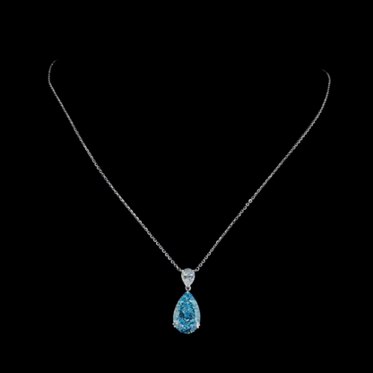 9.06 ct. Blue Pear Pendant