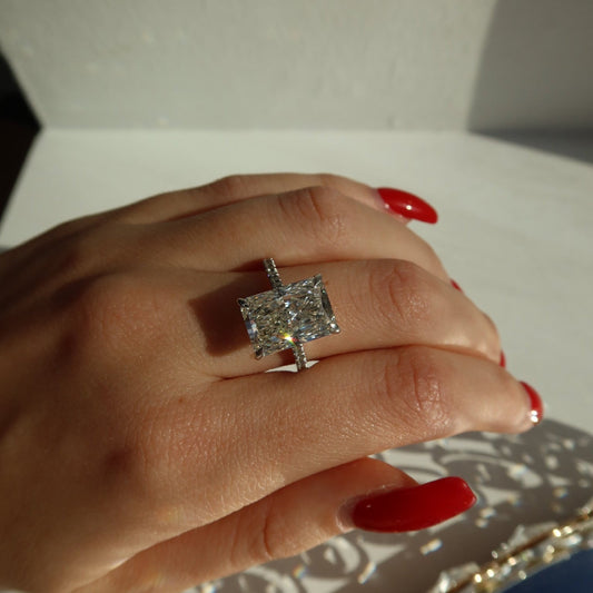 Lumière Radiant Diamond Pavé Ring
