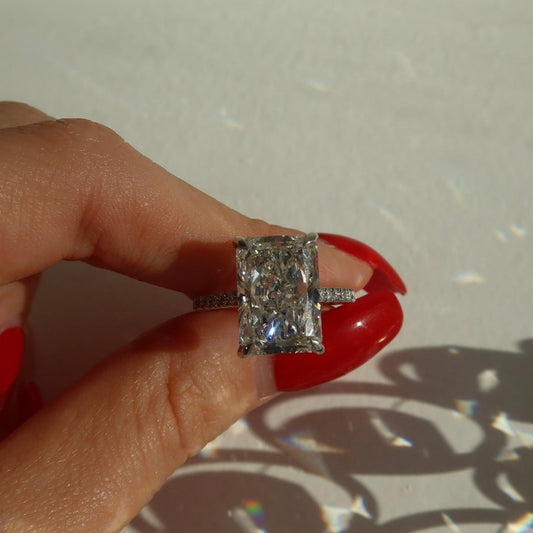 Lumière Radiant Diamond Pavé Ring