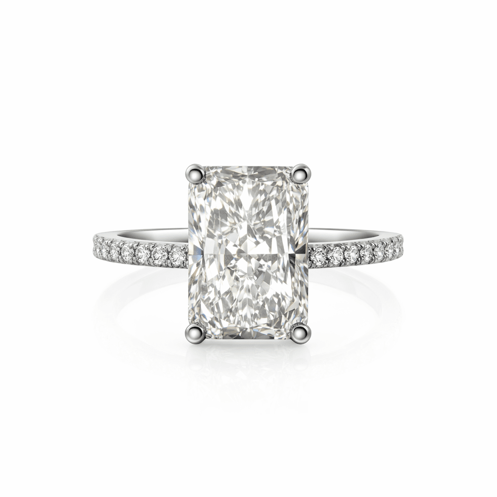 Lumière Radiant Diamond Pavé Ring