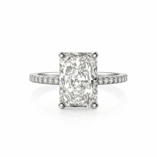 Lumière Radiant Diamond Pavé Ring