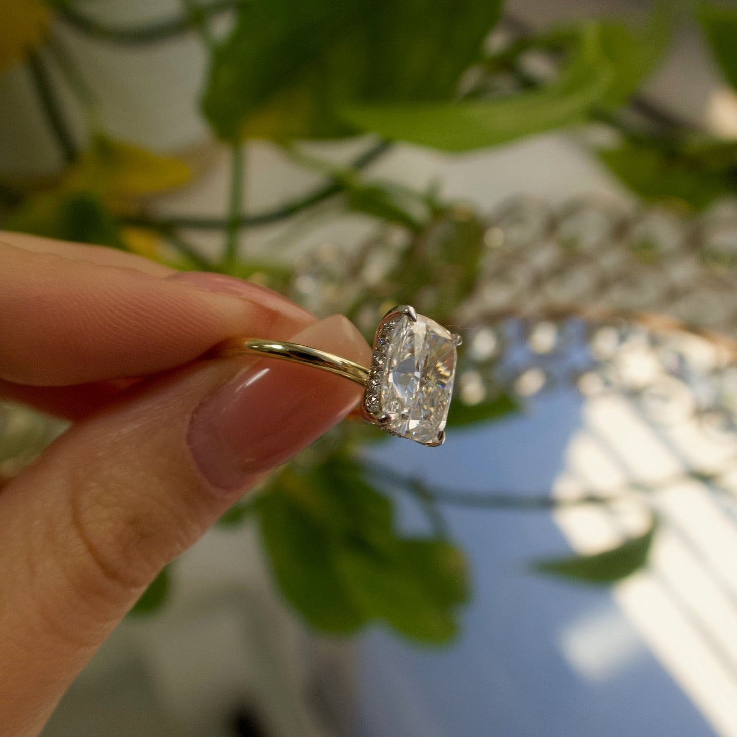 Lustra Radiant 14K Gold Cushion-Cut Solitaire Ring
