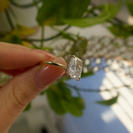 Lustra Radiant 14K Gold Cushion-Cut Solitaire Ring