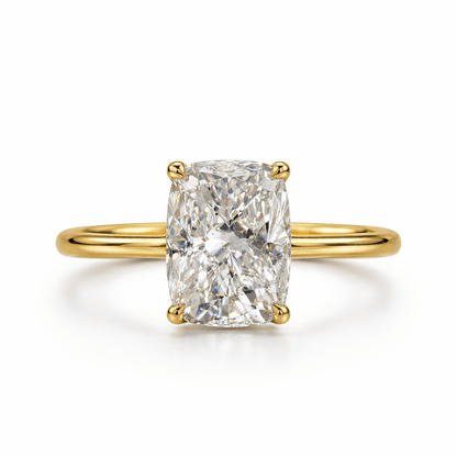 Lustra Radiant 14K Gold Cushion-Cut Solitaire Ring