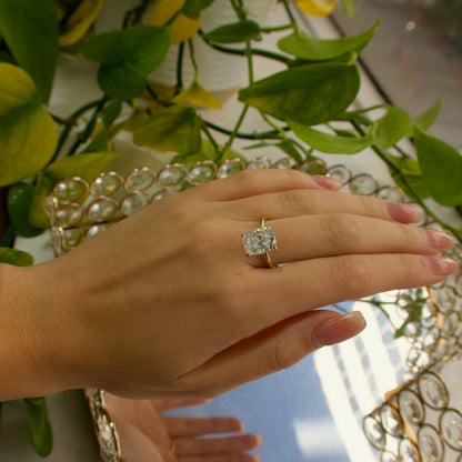 Lustra Radiant 14K Gold Cushion-Cut Solitaire Ring