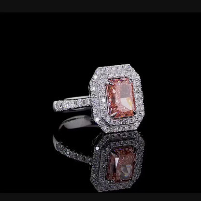 2.13 ct. Pink Diamond Halo Ring
