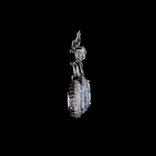 1.44 ct. Blue Diamond Drop Earrings