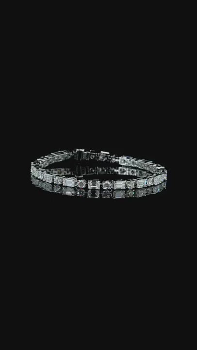 11.77 ct. Round & Emerald Diamond Tennis Bracelet