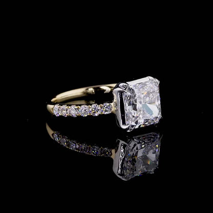 2.59 ct. Radiant Diamond Pavé Ring