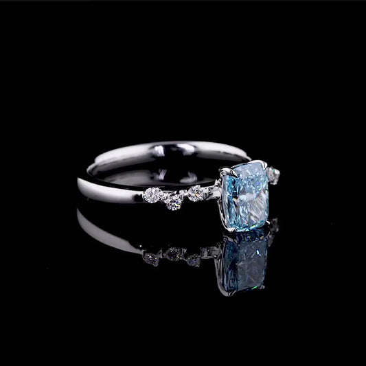 1.02 Ct. Blue Diamond Solitaire Ring