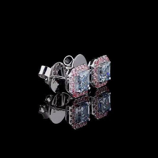 2.02 ct. Blue Diamond Stud Earrings