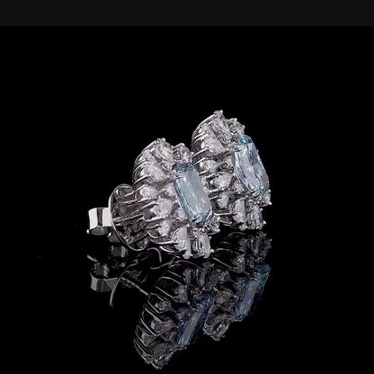 2.11 Ct. Blue Diamond Stud Earrings