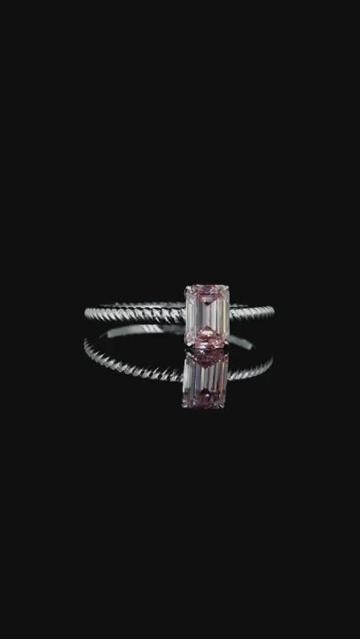 1.00 Ct. Pink Solitaire Ring