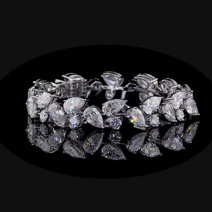 25.02 ct. Pear Diamond Tennis Bracelet
