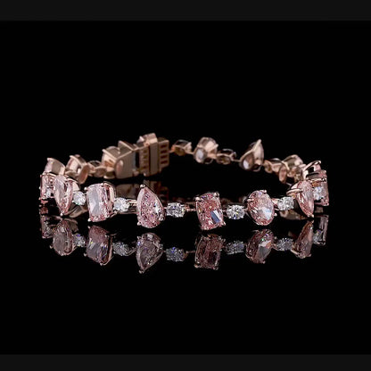 11.07 ct. Pink Diamond Tennis Bracelet