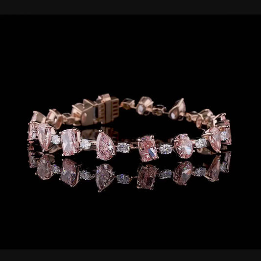11.07 ct. Pink Diamond Tennis Bracelet