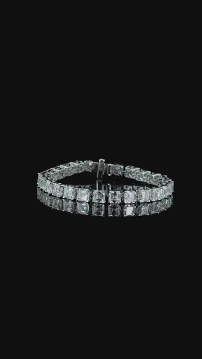 26.35 ct. Asscher Diamond Tennis Bracelet