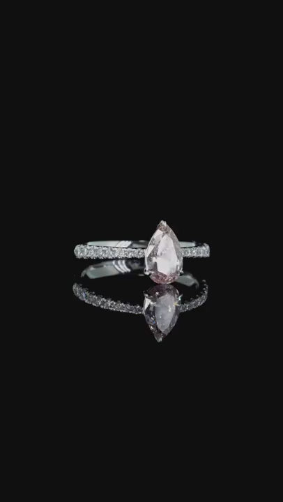 1.03 ct. Pink Diamond Pavé Ring