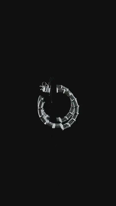 7.58 ct. Radiant Cut Diamond Hoop Earrings