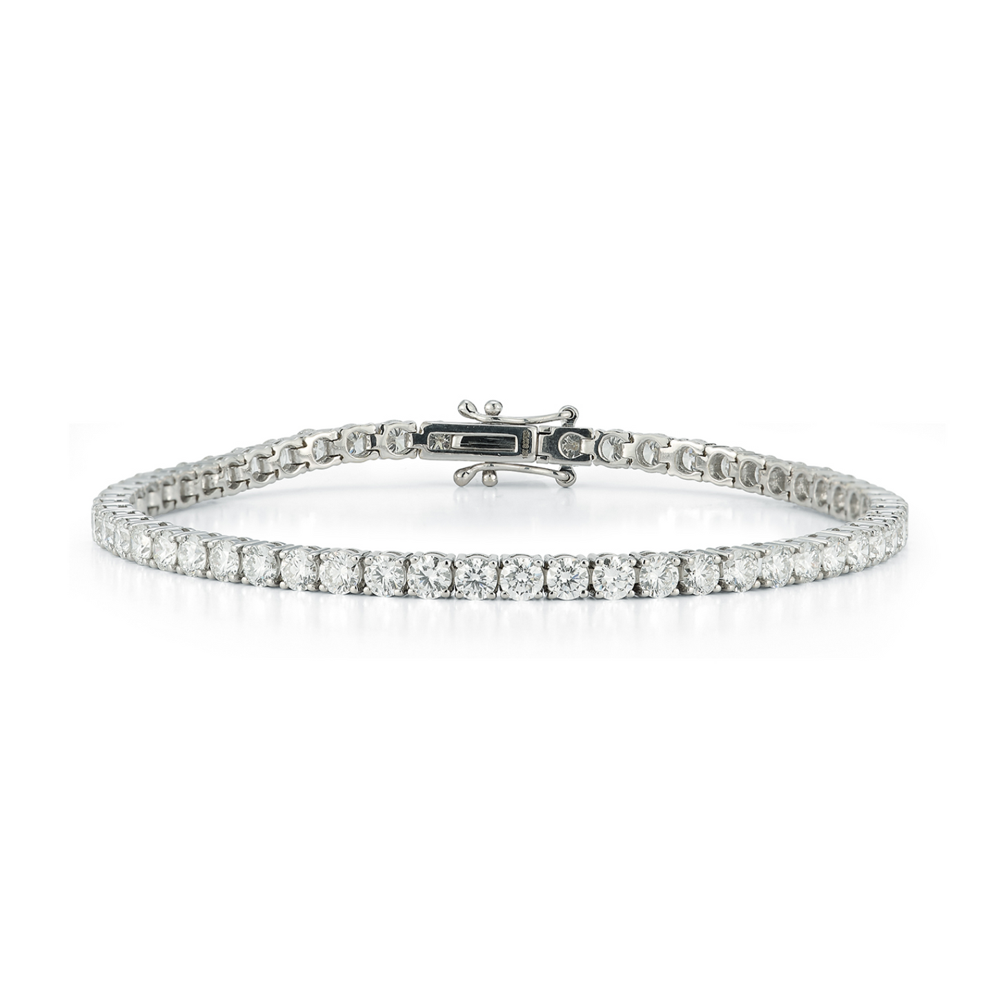 6.00 CTW Round 14k White Gold Tenis Bracelet